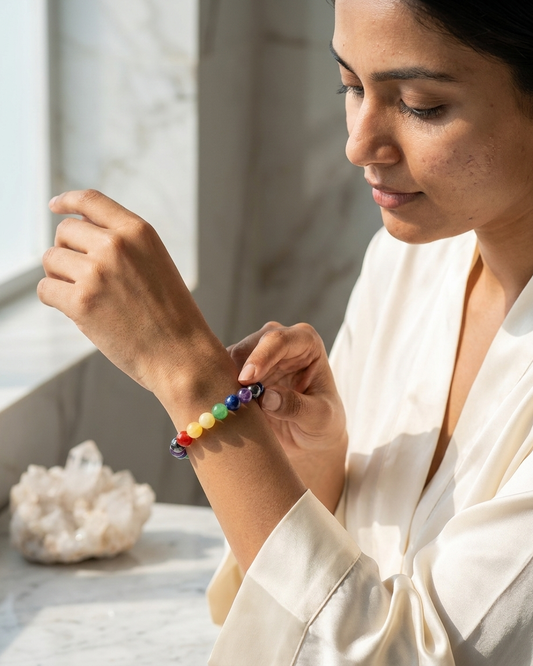 7 Chakra Balancing Bracelet – Natural Gemstone Energy Jewelry