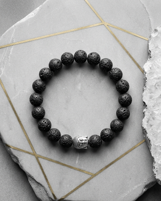 Lava Stone Essential Oil Diffuser Bracelet – Grounding & Stability Talisman