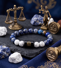 Libra Zodiac Balance & Harmony Lapis Lazuli Bracelet