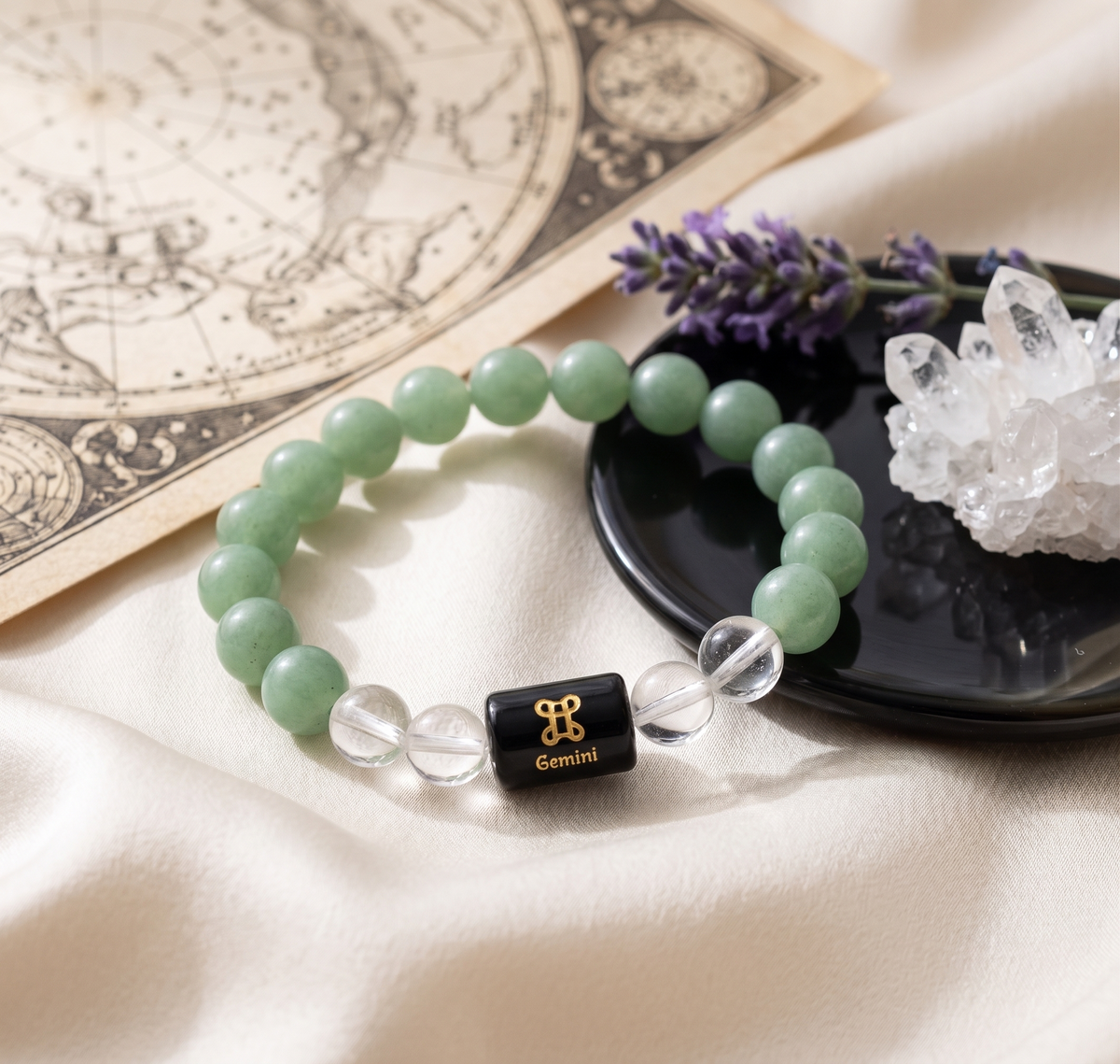 Gemini Zodiac Communication & Balance Aventurine Bracelet