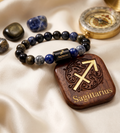 Sagittarius Zodiac Adventure & Wisdom Lava Stone Bracelet