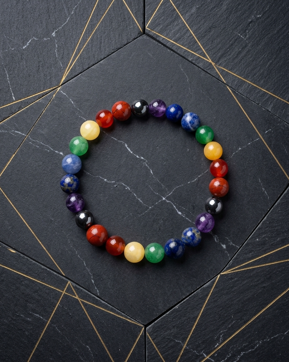 7 Chakra Balancing Bracelet – Natural Gemstone Energy Jewelry