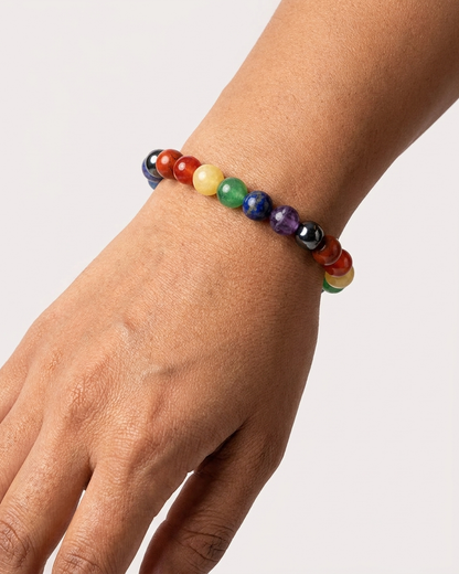 7 Chakra Balancing Bracelet – Natural Gemstone Energy Jewelry