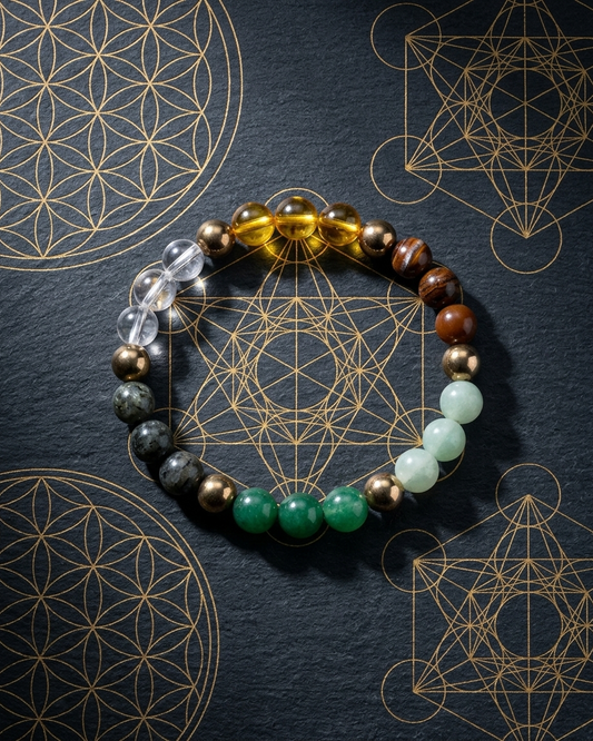 Money Magnet Abundance Bracelet – Citrine, Pyrite, Tiger’s Eye & Green Aventurine