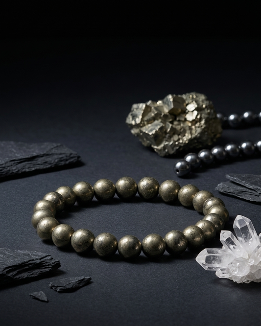 Raw Pyrite Abundance Bracelet – Natural Protection & Manifestation Stone