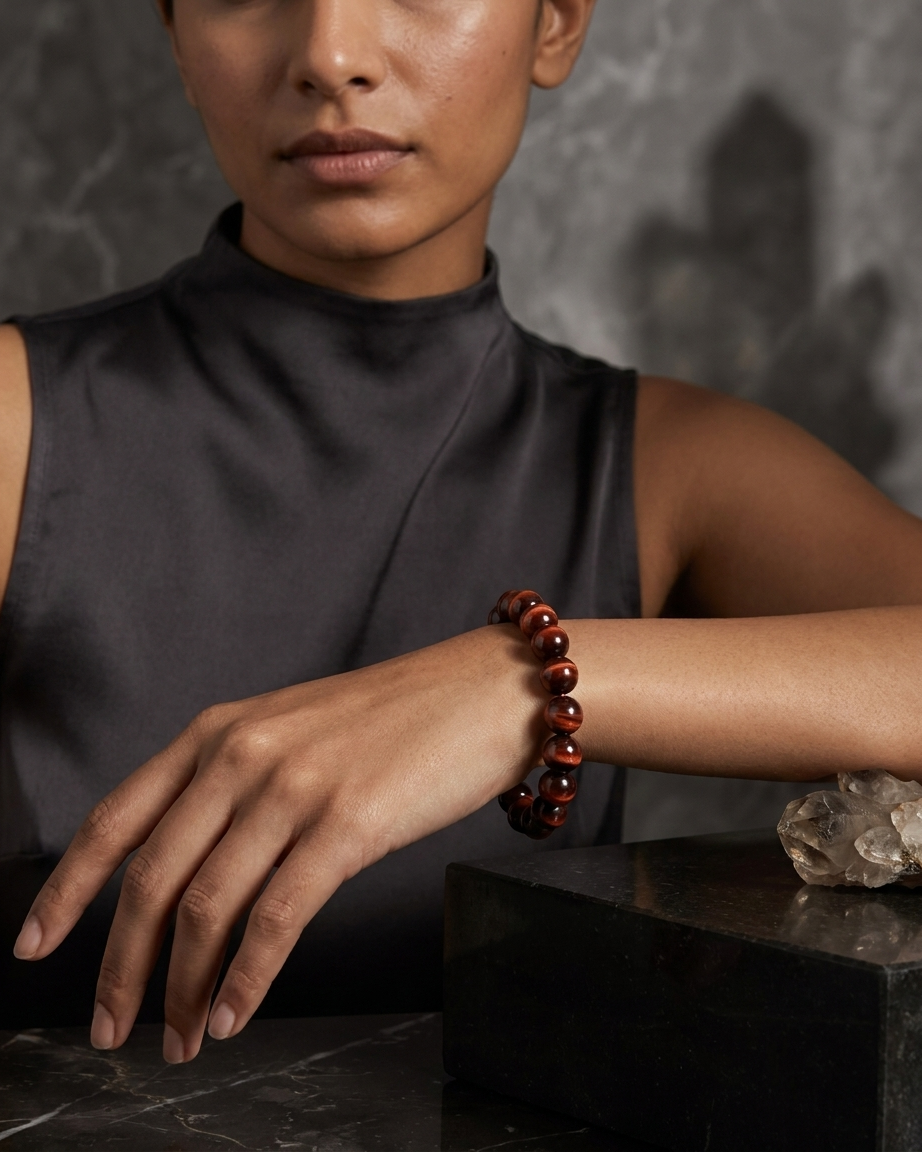 Red Tiger Eye Vitality Bracelet – Stone of Motivation, Courage & Action