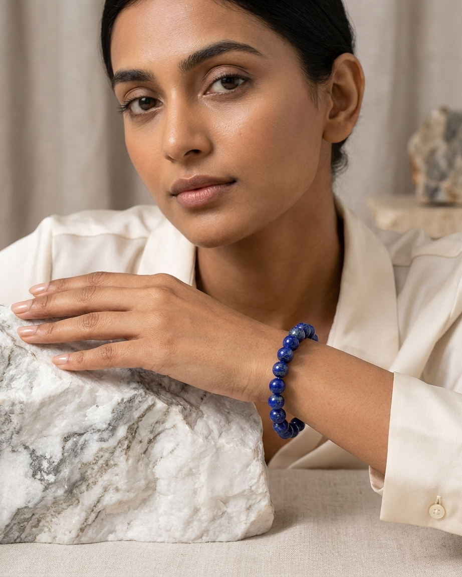 Lapis Lazuli "Stone of Truth" Bracelet – Wisdom, Communication & Intuition Talisman