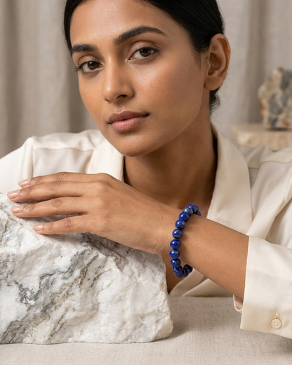 Lapis Lazuli "Stone of Truth" Bracelet – Wisdom, Communication & Intuition Talisman