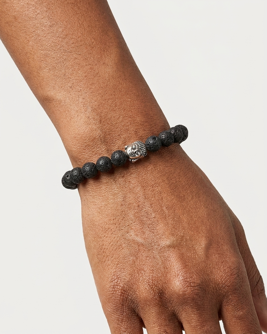 Lava Stone Essential Oil Diffuser Bracelet – Grounding & Stability Talisman