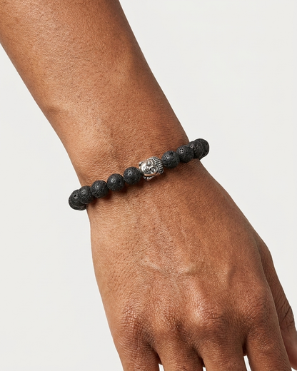 Lava Stone Essential Oil Diffuser Bracelet – Grounding & Stability Talisman