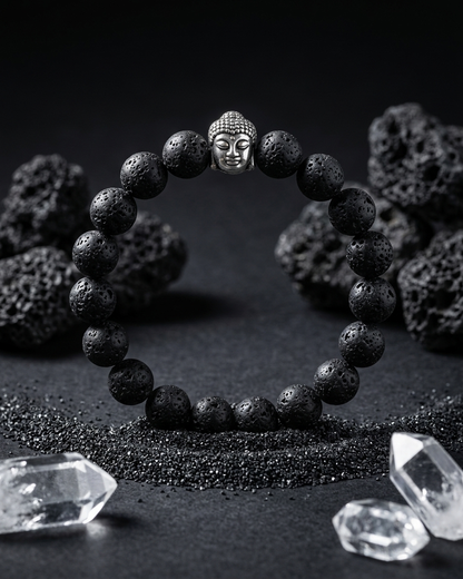 Lava Stone Essential Oil Diffuser Bracelet – Grounding & Stability Talisman