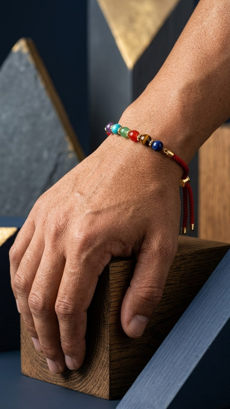 7 Chakra Balancing Rakhi Bracelet – Mindful Protection & Harmony