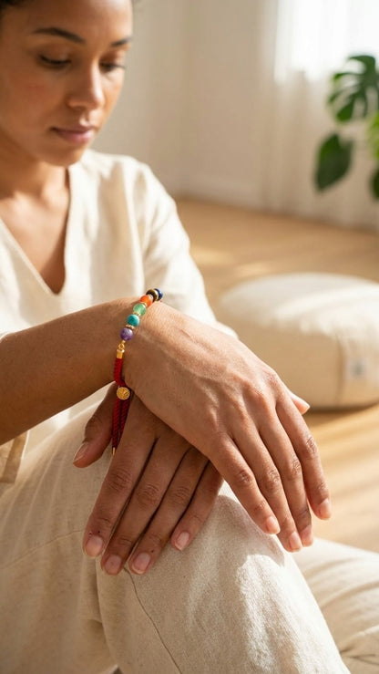 7 Chakra Balancing Rakhi Bracelet – Mindful Protection & Harmony