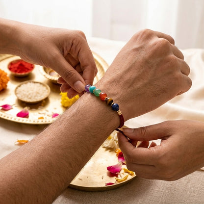 7 Chakra Balancing Rakhi Bracelet – Mindful Protection & Harmony